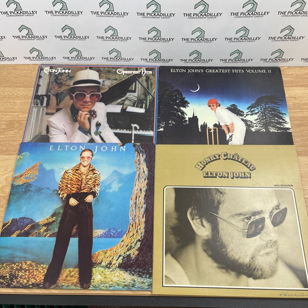 Elton John Vinyl LP Lot 4 Greatest Hits Vol 1 & 2 Honky Chateau Caribou MCA